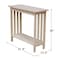 International Concepts Rectangle Mission Entry Table, 31.9 W, 13.2 L, 30 in H, Wood, Unfinished OT-2812 - alternate 7